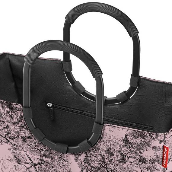 reisenthel loopshopper L jacquard rose – Stabile Tasche mit praktischen Fächern aus recycelten PET-Flaschen – Charmantes und wasserabweisendes Design