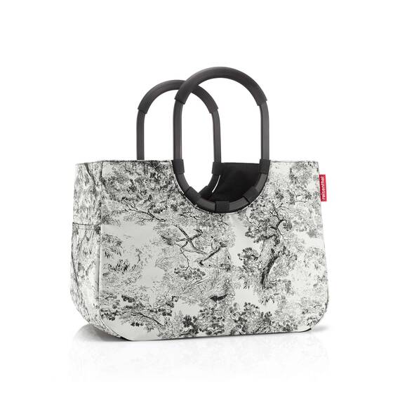reisenthel loopshopper L jacquard grey – Stabile Tasche mit praktischen Fächern aus recycelten PET-Flaschen – Charmantes und wasserabweisendes Design