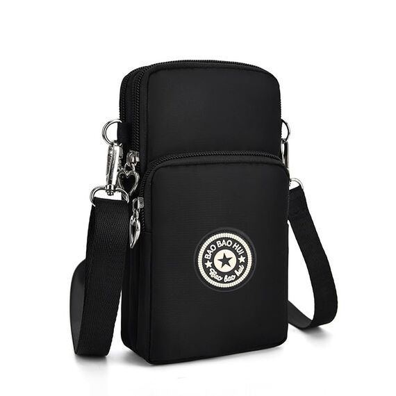 Aucuu Handytasche zum Umhängen Damen，Nylon Kleine Umhängetasche mit Kopfhörer Eingang，Mini Crossbody Schultertasche Handytasche，Handy Schultertasche ür Handy unter 7 Zoll