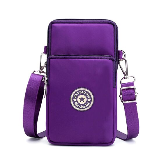 Aucuu Handytasche zum Umhängen Damen，Nylon Kleine Umhängetasche mit Kopfhörer Eingang，Mini Crossbody Schultertasche Handytasche，Handy Schultertasche ür Handy unter 7 Zoll