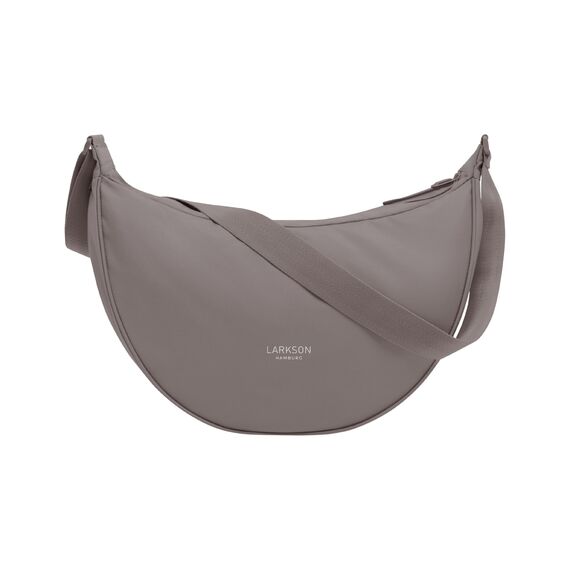 LARKSON Crossbody Bag Damen & Herren Braun - Solveig Large - Große Umhängetasche im Halbmond Style - Halbrunde Schultertasche - Moon Bag Design - Wasserabweisend