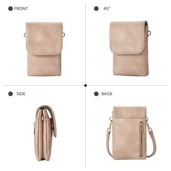 BOSTANTEN Klein Handytasche zum Umhängen, PU Leder Handy Umhängetasche Damen, Handytasche mit Geldbörse zum Umhängen, handtasche damen umhängetasche für Designer