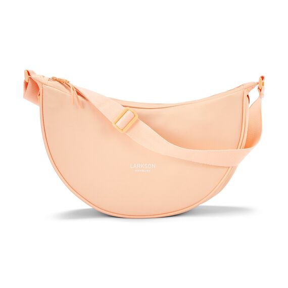 LARKSON Crossbody Bag Damen & Herren Pfirsich - Solveig Medium - Umhängetasche im Halbmond Style - Halbrunde Schultertasche - Moon Bag Design - Wasserabweisend