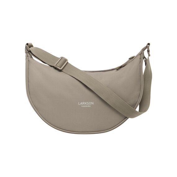 LARKSON Crossbody Bag Damen & Herren Grau - Solveig Medium - Umhängetasche im Halbmond Style - Halbrunde Schultertasche - Moon Bag Design - Wasserabweisend