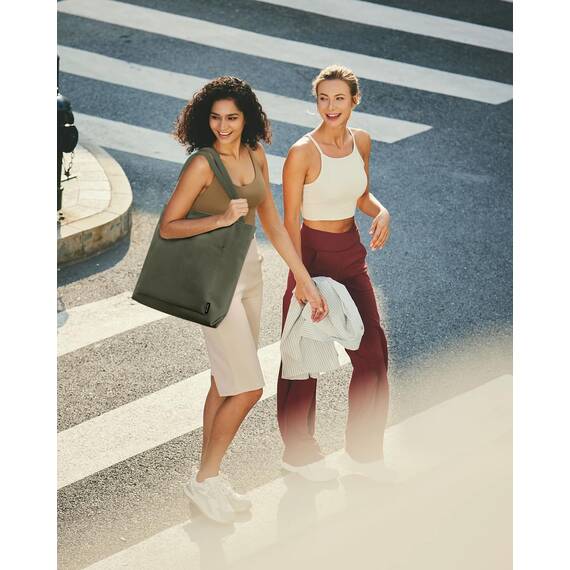 Prite Handtasche Damen Tote Bag Shopper Groß Umhängetasche Cord Beuteltasche Stofftasche für College Schule Arbeit Reisen Einkaufen (Dunkelgrün)