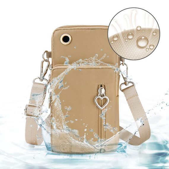 Aucuu Handytasche zum Umhängen Damen，Nylon Kleine Umhängetasche mit Kopfhörer Eingang，Mini Crossbody Schultertasche Handytasche，Handy Schultertasche ür Handy unter 7 Zoll