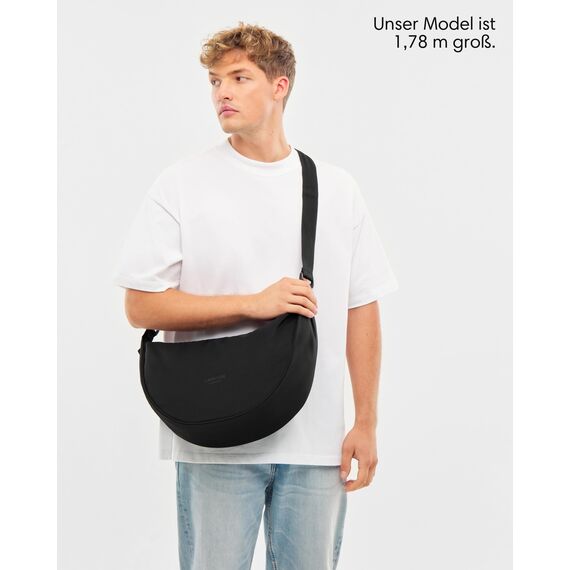 LARKSON Crossbody Bag Damen & Herren Braun - Solveig Large - Große Umhängetasche im Halbmond Style - Halbrunde Schultertasche - Moon Bag Design - Wasserabweisend