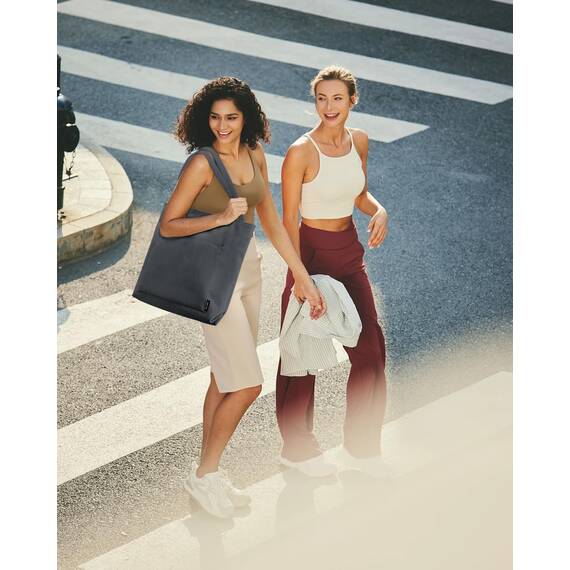 Prite Handtasche Damen Tote Bag Shopper Groß Umhängetasche Cord Beuteltasche Stofftasche für College Schule Arbeit Reisen Einkaufen (Grau)