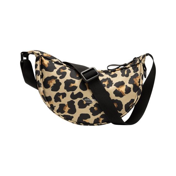 LARKSON Crossbody Bag Damen & Herren Beige Leo - Solveig Small - Umhängetasche im Halbmond Style - Halbrunde Schultertasche - Moon Bag Design - Wasserabweisend