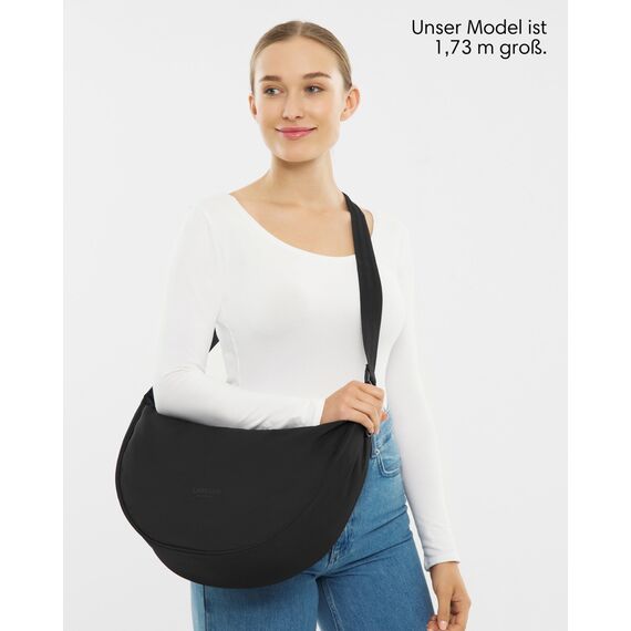 LARKSON Crossbody Bag Damen & Herren Braun - Solveig Large - Große Umhängetasche im Halbmond Style - Halbrunde Schultertasche - Moon Bag Design - Wasserabweisend