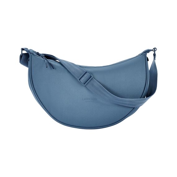 LARKSON Crossbody Bag Damen & Herren Blau - Solveig Medium - Umhängetasche im Halbmond Style - Halbrunde Schultertasche - Moon Bag Design - Wasserabweisend