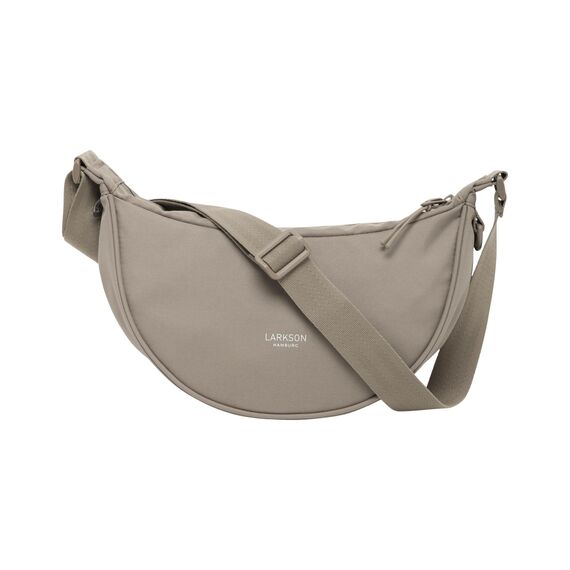 LARKSON Crossbody Bag Damen & Herren Grau - Solveig Small - Umhängetasche im Halbmond Style - Halbrunde Schultertasche - Moon Bag Design - Wasserabweisend