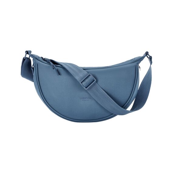 LARKSON Crossbody Bag Damen & Herren Blau - Solveig Small - Umhängetasche im Halbmond Style - Halbrunde Schultertasche - Moon Bag Design - Wasserabweisend