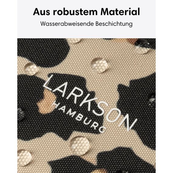 LARKSON Crossbody Bag Damen & Herren Beige Leo - Solveig Small - Umhängetasche im Halbmond Style - Halbrunde Schultertasche - Moon Bag Design - Wasserabweisend
