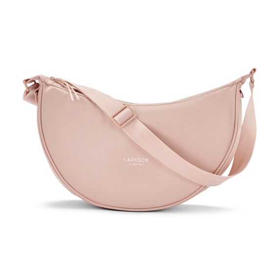 LARKSON Crossbody Bag Damen & Herren Rosa - Solveig Medium - Umhängetasche im Halbmond Style - Halbrunde Schultertasche - Moon Bag Design - Wasserabweisend