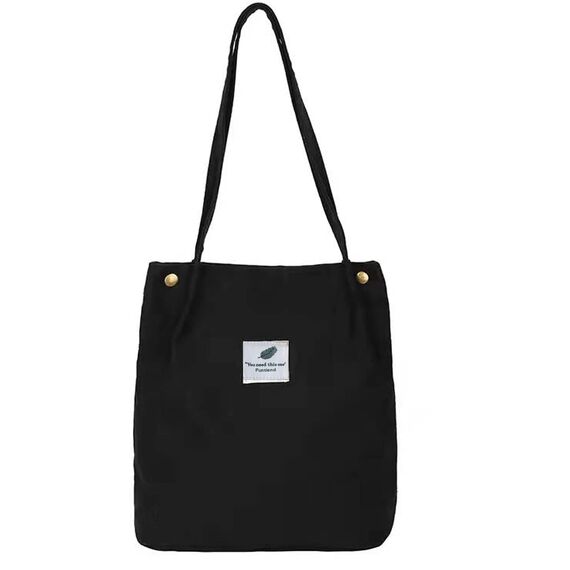 Funtlend Groß Cord Tasche Umhängetasche Damen aus Kord Handtasche Shopper Damen für Uni Arbeit Mädchen Schule