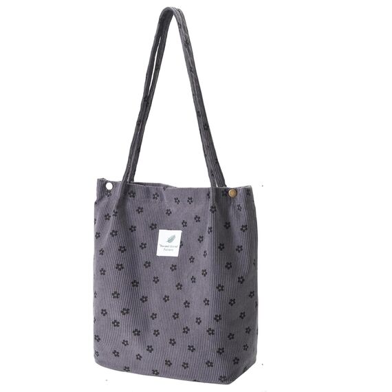 Funtlend Cord Umhängetasche Damen Groß Cord Tasche Damen Cordtasche Cord Shopper Handtasche Schultertasche für Uni Arbeit Mädchen Schule Büro