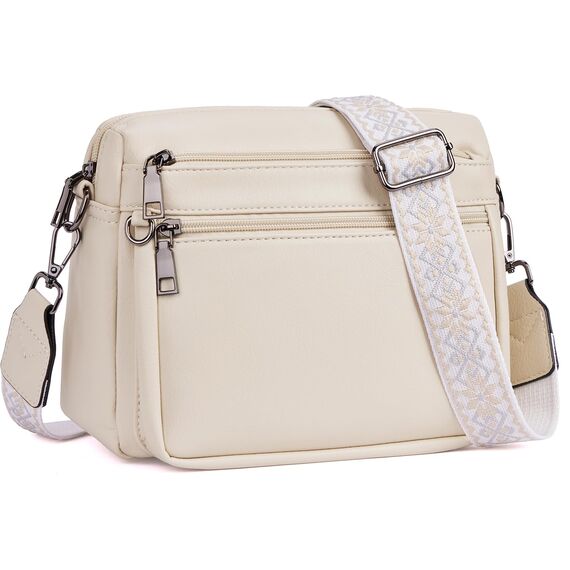 MUIIKOLA umhängetasche damen，umhängetasche mittelgroß tasche umhängetasche,damen leder，Weich Breiter Gurt