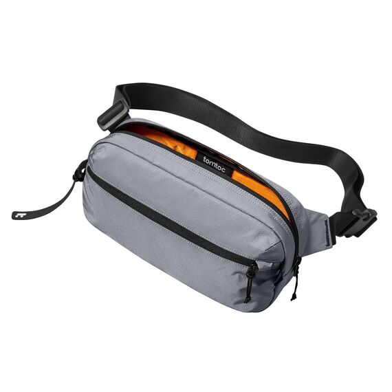 tomtoc Anti-Diebstahl Sling Bag 3,5L – Umhängetasche Schultertasche Crossbody Bag für Herren Damen mit RFID-Schutz für Switch, iPad mini | spritzwassergeschützt | Alltag, Reise, EDC | Grau