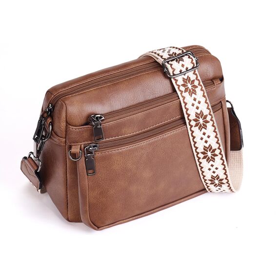 MUIIKOLA umhängetasche damen，umhängetasche mittelgroß tasche umhängetasche,damen leder，Weich Breiter Gurt