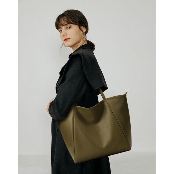 KALIDI Handtasche Damen Shopper Tasche Tote Bag PU Leder Große Schultertasche mit Reißverschluss für Arbeit,Einkauf，Schule