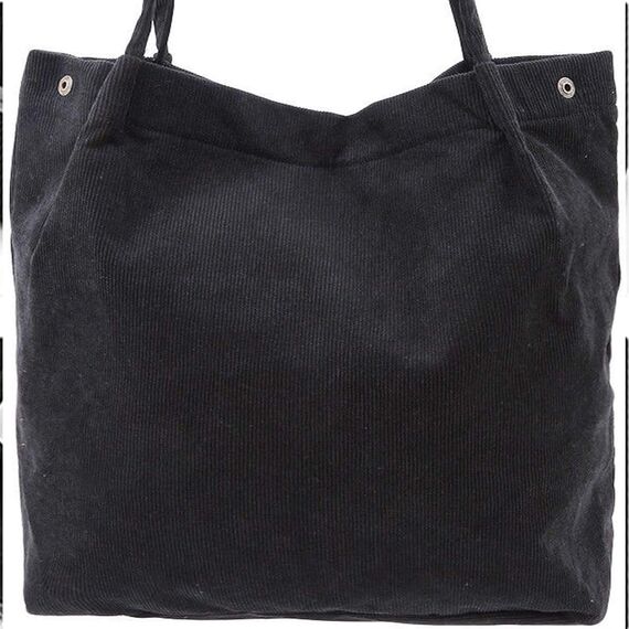 Funtlend Groß Cord Tasche Umhängetasche Damen aus Kord Handtasche Shopper Damen für Uni Arbeit Mädchen Schule