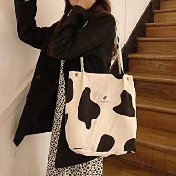 Funtlend Cord Umhängetasche Damen Groß Cord Tasche Damen Cordtasche Cord Shopper Handtasche Schultertasche für Uni Arbeit Mädchen Schule Büro