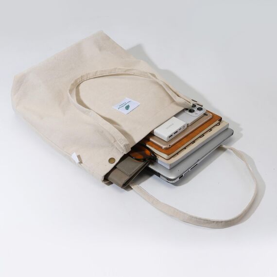 Funtlend Damen Cord Umhängetasche Groß Cordtasche Cord Shopper Handtasche für Uni Arbeit Mädchen Schule Büro, Schwarz/Grau/Beige, 40*35*11 H*W*D