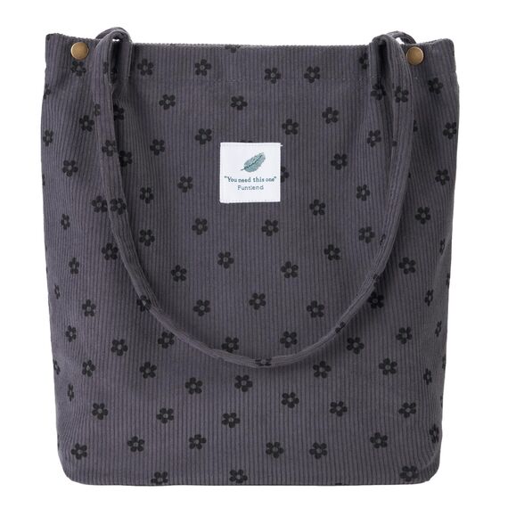 Funtlend Cord Umhängetasche Damen Groß Cord Tasche Damen Cordtasche Cord Shopper Handtasche Schultertasche für Uni Arbeit Mädchen Schule Büro