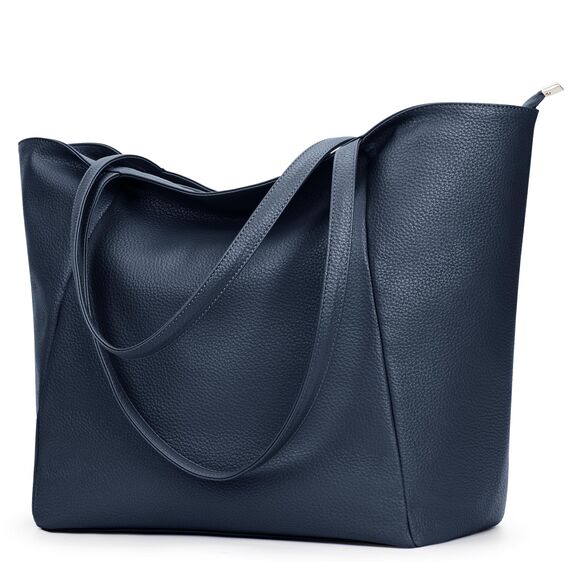 KALIDI Handtasche Damen Shopper Tasche Tote Bag PU Leder Große Schultertasche mit Reißverschluss für Arbeit,Einkauf，Schule