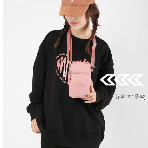 DuoLmi Umhängetasche Damen Klein, Crossbody Tasche für Damen, Nylon Handy Mini-Tasche Kleine Schultertasche Multifunktionale Handytasche, Handytasche zum Umhängen Damen