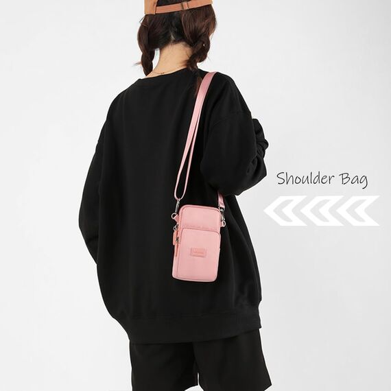 DuoLmi Umhängetasche Damen Klein, Crossbody Tasche für Damen, Nylon Handy Mini-Tasche Kleine Schultertasche Multifunktionale Handytasche, Handytasche zum Umhängen Damen