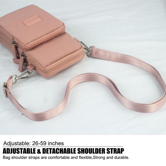 DuoLmi Umhängetasche Damen Klein, Crossbody Tasche für Damen, Nylon Handy Mini-Tasche Kleine Schultertasche Multifunktionale Handytasche, Handytasche zum Umhängen Damen
