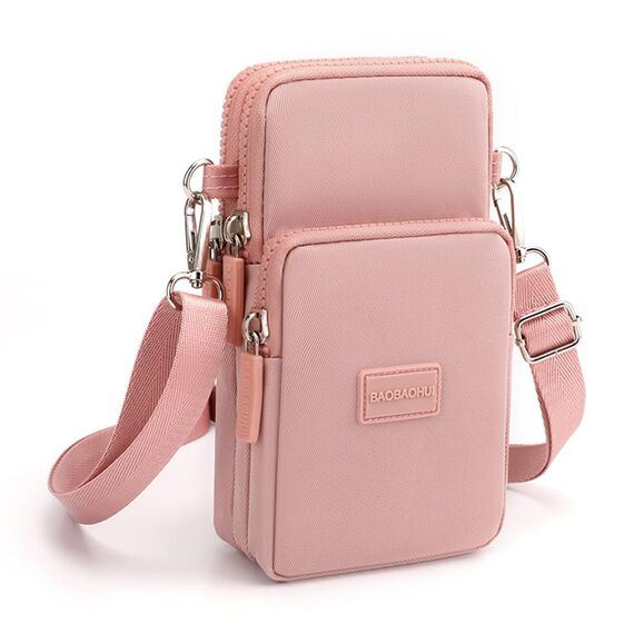 DuoLmi Umhängetasche Damen Klein, Crossbody Tasche für Damen, Nylon Handy Mini-Tasche Kleine Schultertasche Multifunktionale Handytasche, Handytasche zum Umhängen Damen
