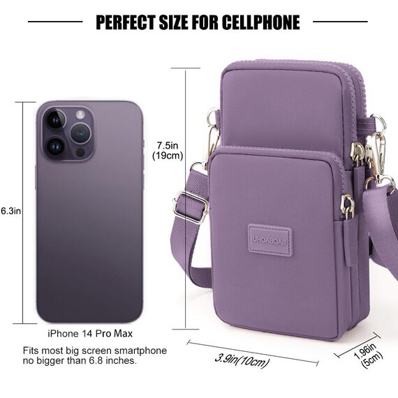 DuoLmi Umhängetasche Damen Klein, Crossbody Tasche für Damen, Nylon Handy Mini-Tasche Kleine Schultertasche Multifunktionale Handytasche, Handytasche zum Umhängen Damen