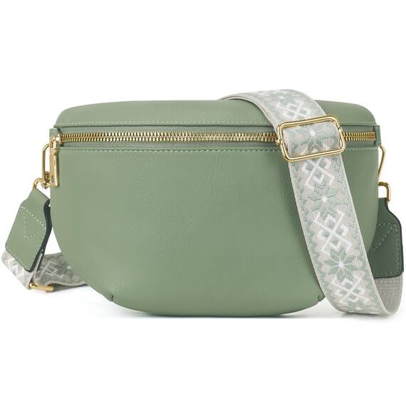Roulens Kleine Damen Umhängetaschen,Elegant Bauchtasche Damen,Umhängetasche aus Veganes Leder,Crossbody Bag Damen,RFID Blockierung Kartenschlitz Brusttasche mit Verstellbar Abnehmbar Breiter Gurt