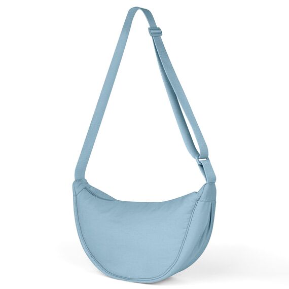 Aucuu Damen Halbmond Crossbody Umhängetasche Klein mit Verstellbarem Schultergurt, Hobo Halfmoon Bag Einfarbige Messenger Bag für Damen Reisen