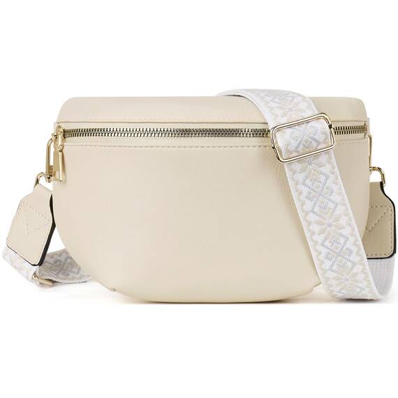 Roulens Kleine Damen Umhängetaschen,Elegant Bauchtasche Damen,Umhängetasche aus Veganes Leder,Crossbody Bag Damen,RFID Blockierung Kartenschlitz Brusttasche mit Verstellbar Abnehmbar Breiter Gurt
