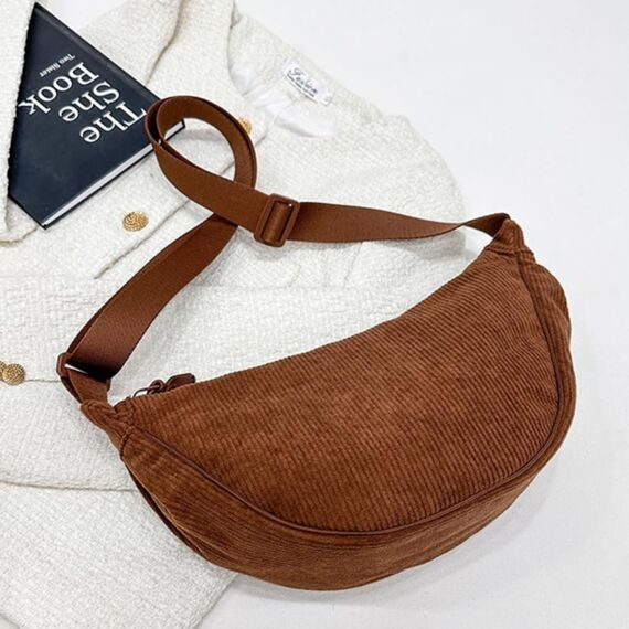 Aucuu Damen Halbmond Crossbody Umhängetasche Klein mit Verstellbarem Schultergurt, Hobo Halfmoon Bag Einfarbige Messenger Bag für Damen Reisen