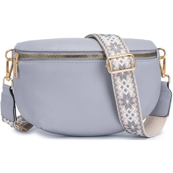 Roulens Kleine Damen Umhängetaschen,Elegant Bauchtasche Damen,Umhängetasche aus Veganes Leder,Crossbody Bag Damen,RFID Blockierung Kartenschlitz Brusttasche mit Verstellbar Abnehmbar Breiter Gurt