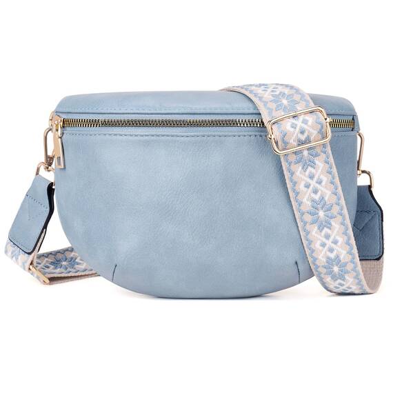 Roulens Kleine Damen Umhängetaschen,Elegant Bauchtasche Damen,Umhängetasche aus Veganes Leder,Crossbody Bag Damen,RFID Blockierung Kartenschlitz Brusttasche mit Verstellbar Abnehmbar Breiter Gurt