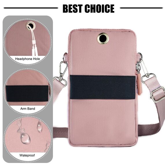 DuoLmi Umhängetasche Damen Klein, Crossbody Tasche für Damen, Nylon Handy Mini-Tasche Kleine Schultertasche Multifunktionale Handytasche, Handytasche zum Umhängen Damen