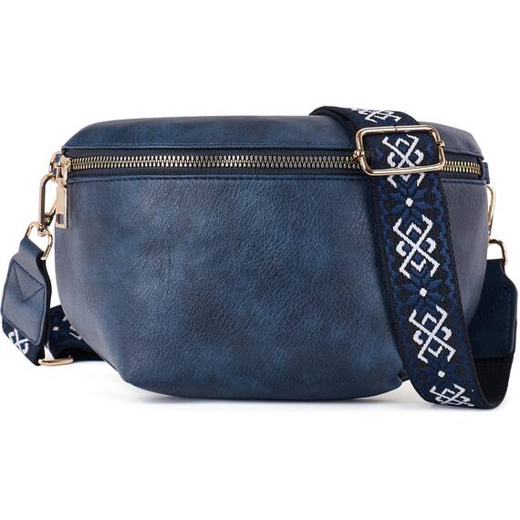 Roulens Kleine Damen Umhängetaschen,Elegant Bauchtasche Damen,Umhängetasche aus Veganes Leder,Crossbody Bag Damen,RFID Blockierung Kartenschlitz Brusttasche mit Verstellbar Abnehmbar Breiter Gurt