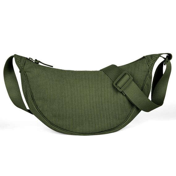 Aucuu Damen Halbmond Crossbody Umhängetasche Klein mit Verstellbarem Schultergurt - Hobo Halfmoon Bag Einfarbige Messenger Bag für Damen Reisen