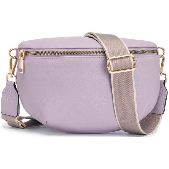 Roulens Kleine Damen Umhängetaschen,Elegant Bauchtasche Damen,Umhängetasche aus Veganes Leder,Crossbody Bag Damen,RFID Blockierung Kartenschlitz Brusttasche mit Verstellbar Abnehmbar Breiter Gurt