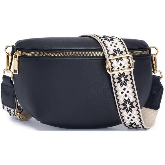 Roulens Kleine Damen Umhängetaschen,Elegant Bauchtasche Damen,Umhängetasche aus Veganes Leder,Crossbody Bag Damen,RFID Blockierung Kartenschlitz Brusttasche mit Verstellbar Abnehmbar Breiter Gurt