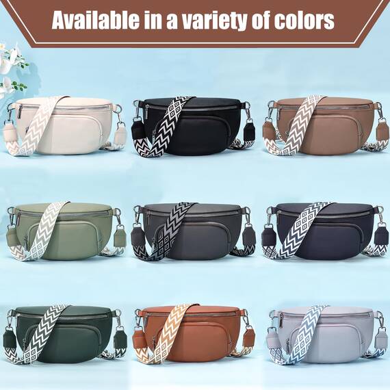 Rorimyth kleine Bauchtasche Damen Hellgrün umhängetasche Damen klein Veganes Leder gürteltasche Handtasche Crossbody Bag