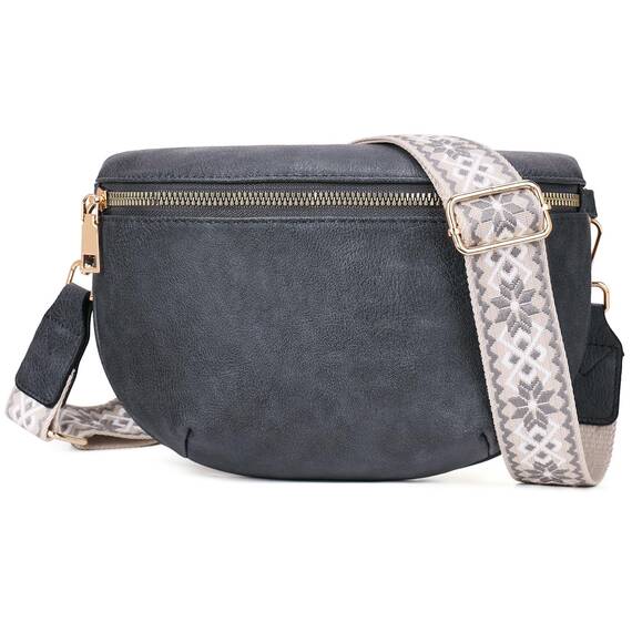 Roulens Kleine Damen Umhängetaschen,Elegant Bauchtasche Damen,Umhängetasche aus Veganes Leder,Crossbody Bag Damen,RFID Blockierung Kartenschlitz Brusttasche mit Verstellbar Abnehmbar Breiter Gurt