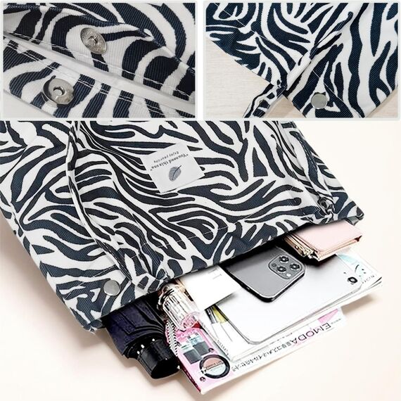 Bikasun Groß Umhängetasche Damen Cord Schultertasche Strandtasche Cord Tasche Crossbody Tasche Shopper Tote Bag Einkaufstasche Handtasche Shopper für Arbeit Einkaufen Schule Zebras