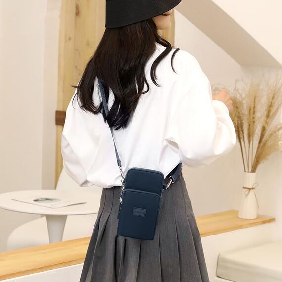 DuoLmi Umhängetasche Damen Klein, Crossbody Tasche für Damen, Nylon Handy Mini-Tasche Kleine Schultertasche Multifunktionale Handytasche, Handytasche zum Umhängen Damen